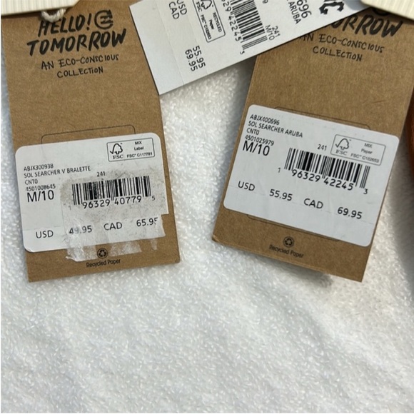 Billabong Medium Bikini 2-piece Sol Searcher V Bralette & Aruba golden brown NWT - Picture 13 of 13